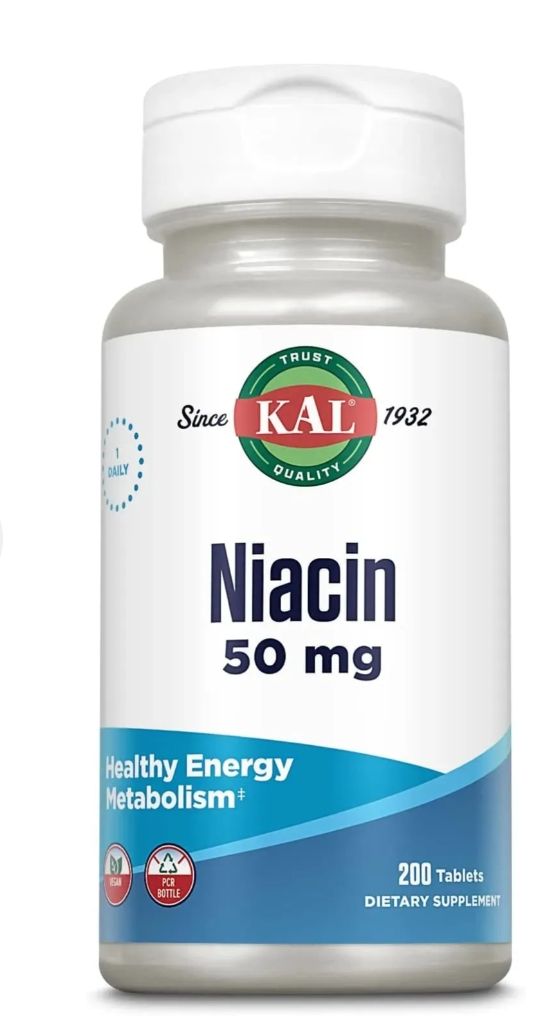 Kal Niacin 50Mg. 200 Tabletas