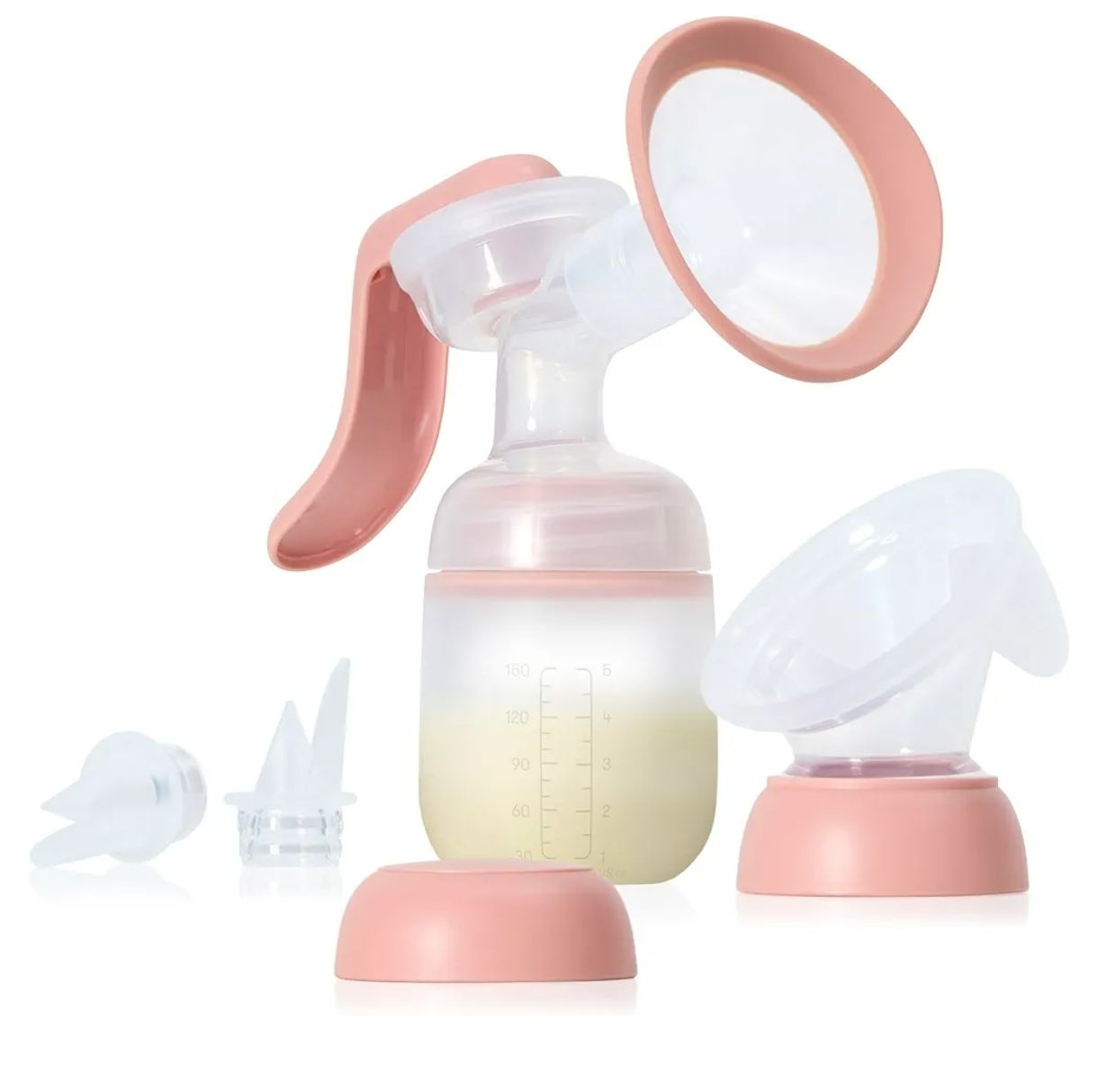 Frida Mom - Extractor de leche manual 2 en 1 con ventosa de silicona manos libres