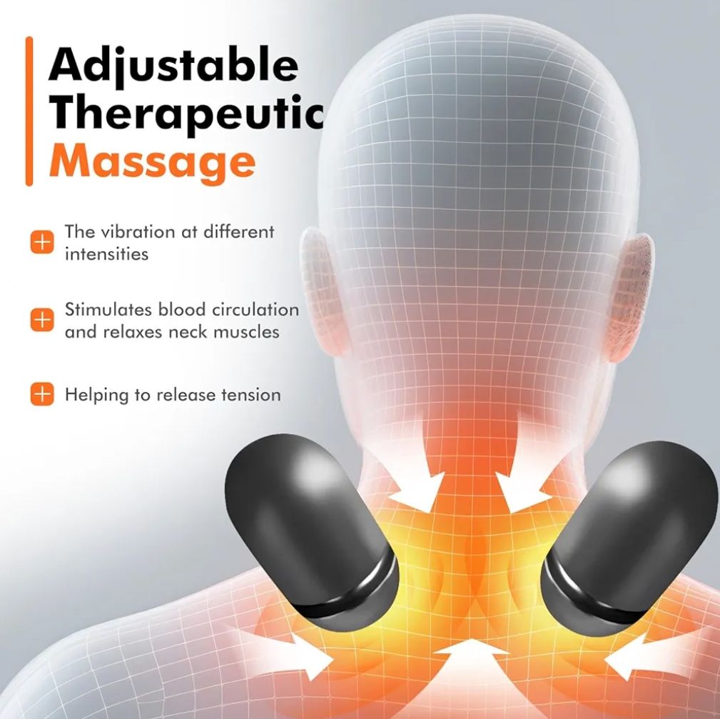 Almohada masajeadora de cuello térmica