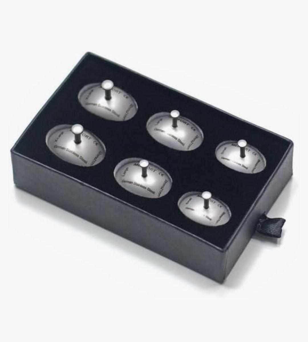 Protector de ojos corneal de acero inoxidable