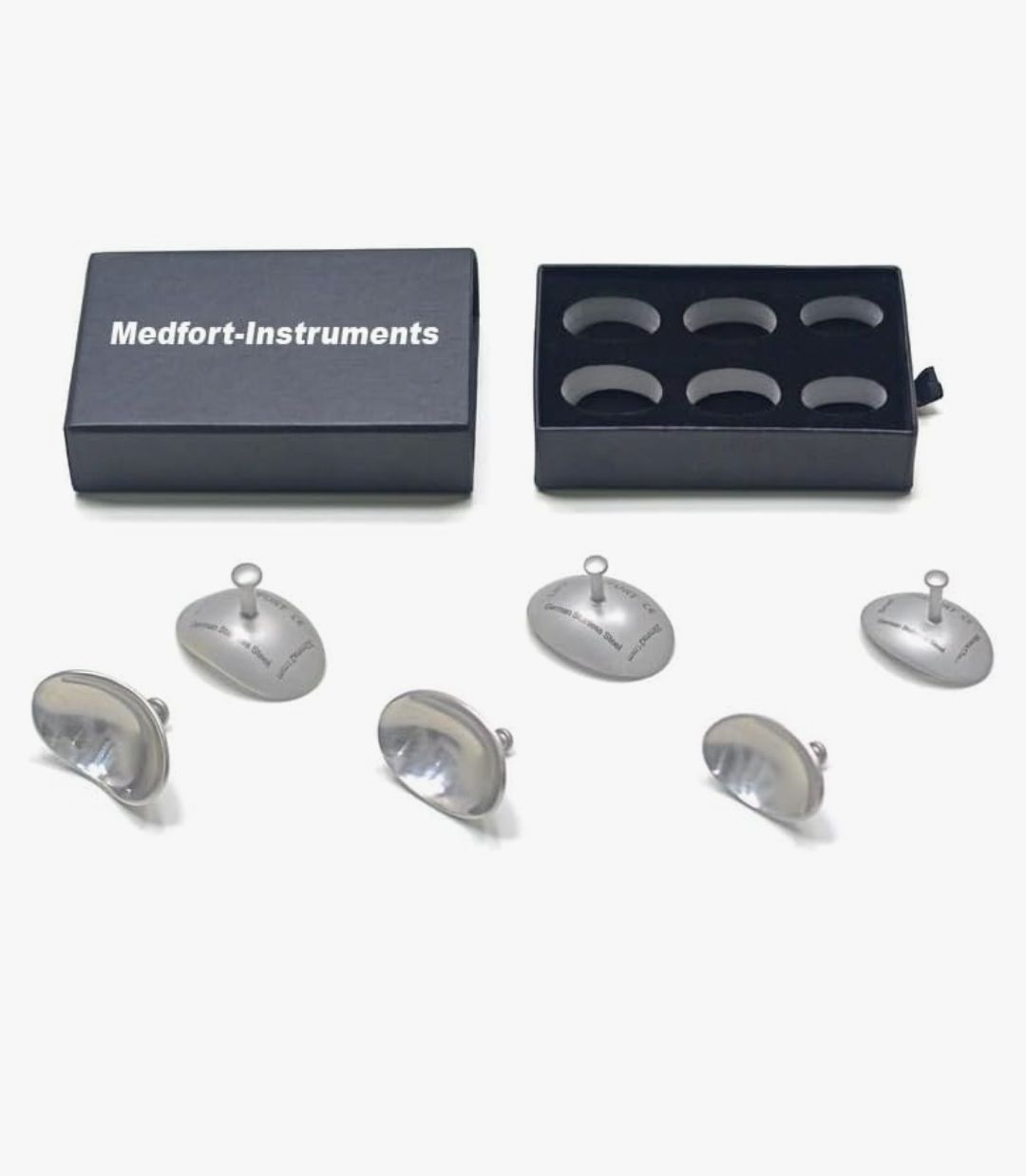 Protector de ojos corneal de acero inoxidable