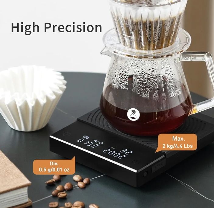 Báscula digital de café TIMEMORE Basic 2.0 con temporizador para espresso