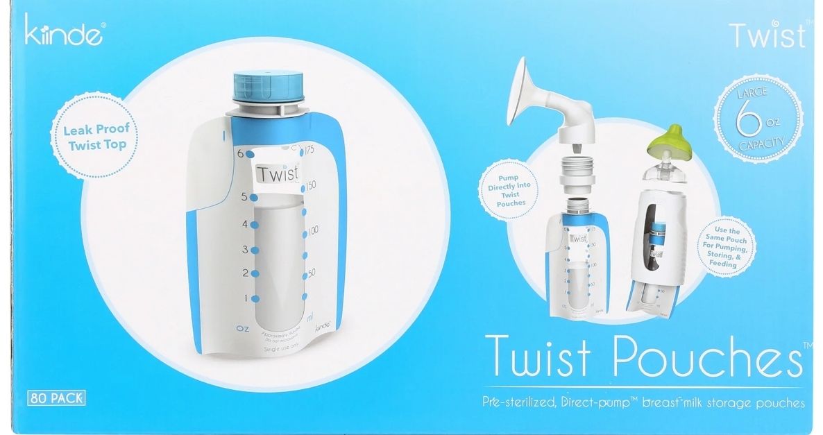 Kiinde Twist Bag Direct-Pump Direct-Feed Twist Cap Bolsas de Almacenamiento