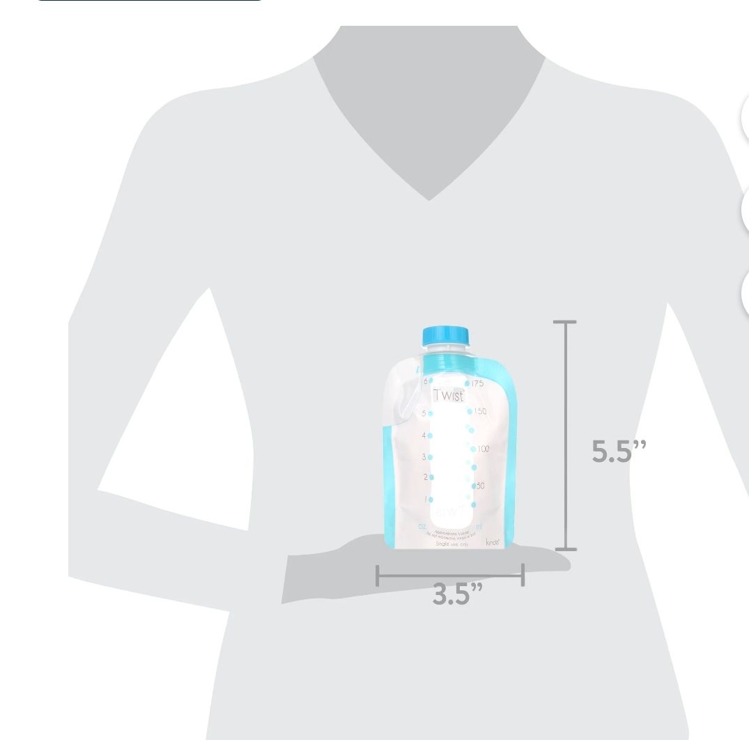 Kiinde Twist Bag Direct-Pump Direct-Feed Twist Cap Bolsas de Almacenamiento