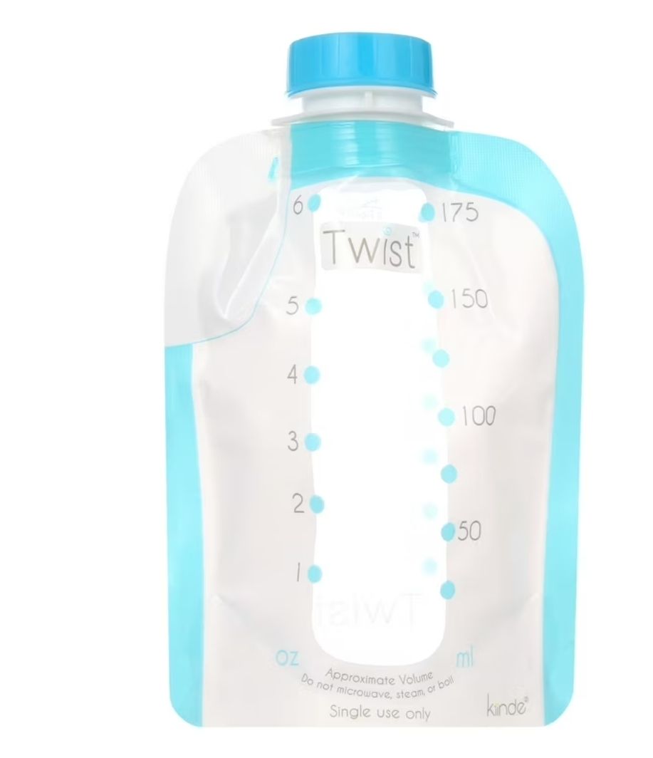 Kiinde Twist Bag Direct-Pump Direct-Feed Twist Cap Bolsas de Almacenamiento