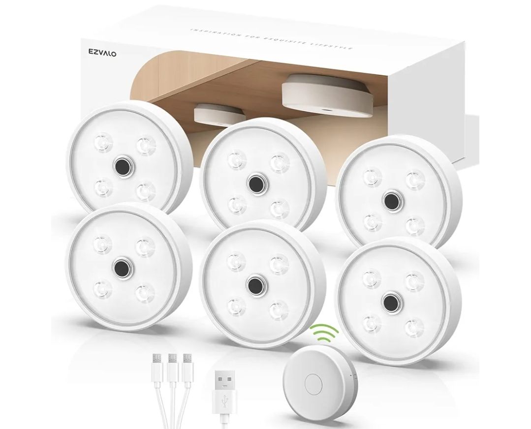 Luces con mando a distancia, recargable