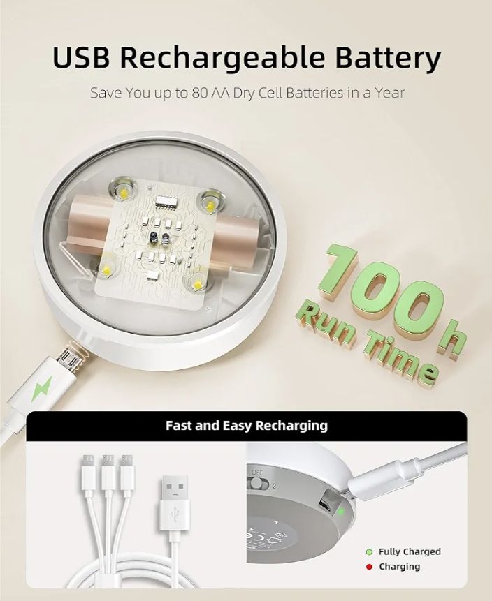 Luces con mando a distancia, recargable