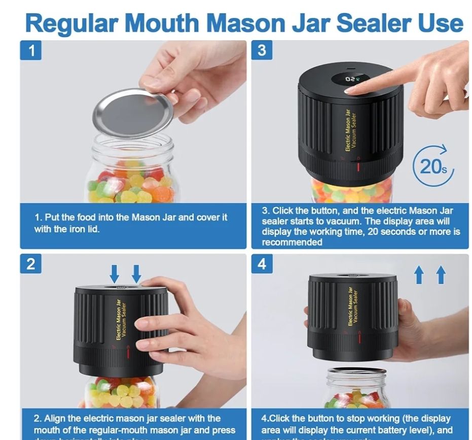 Kit de sellador al aspiradora eléctrico