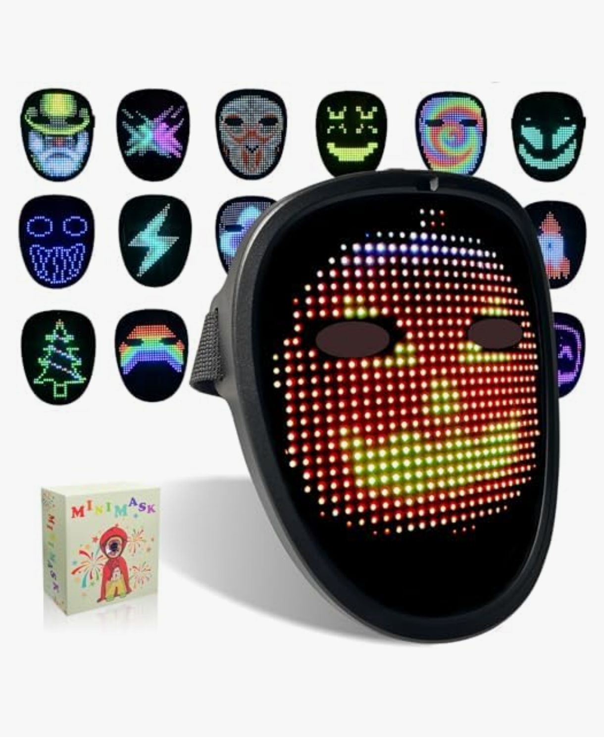 áscara LED para niños con detección de gestos