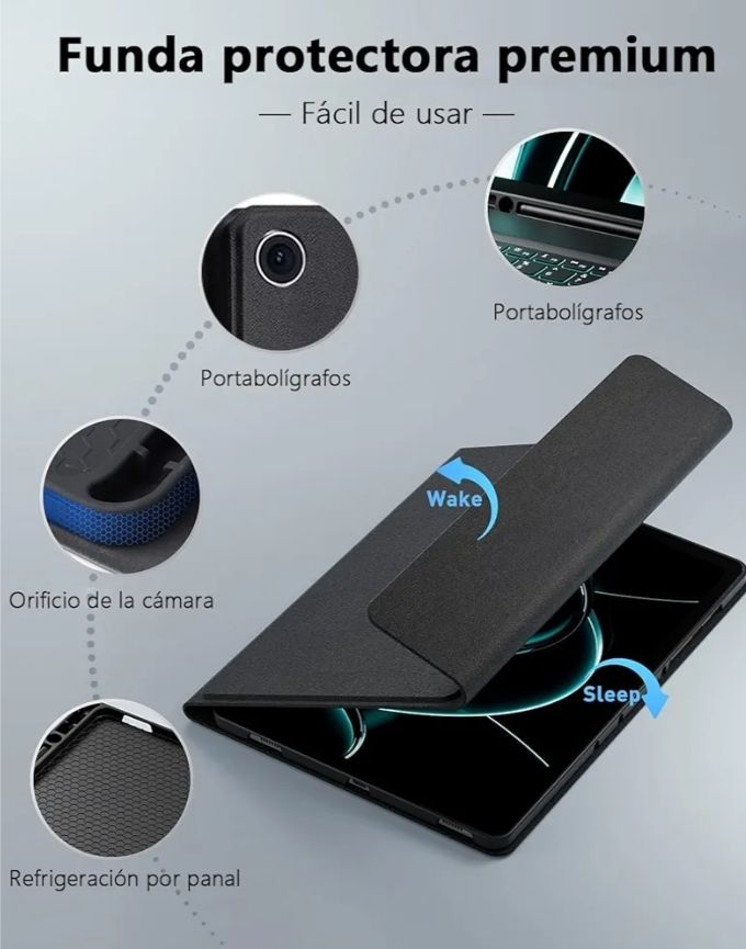 Funda Teclado Español (Incluye Ñ) para Samsung Galaxy Tab A9+ / A9 Plus 11 Pulgadas 