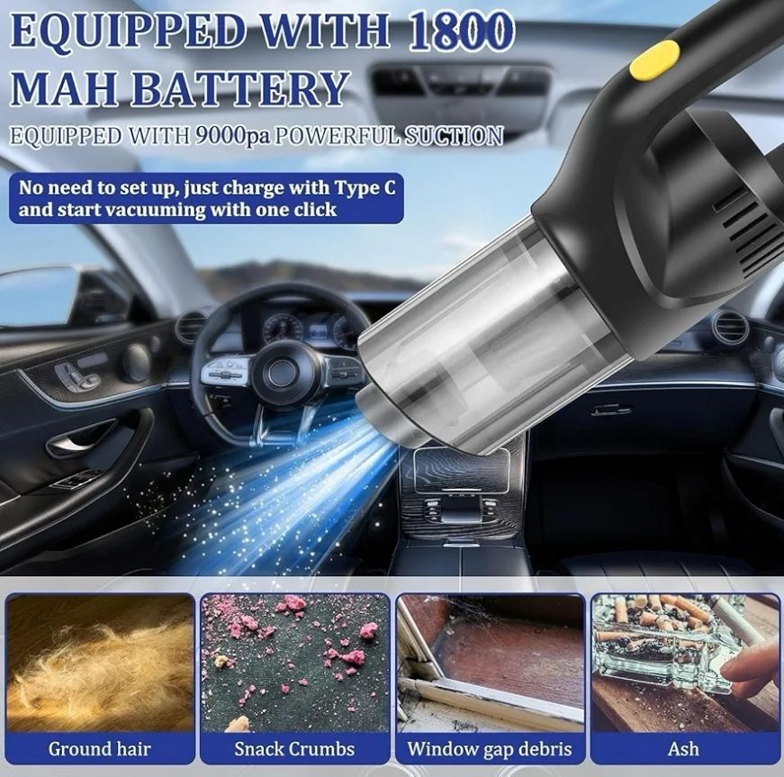 Aspiradora de mano inalámbrica para coche