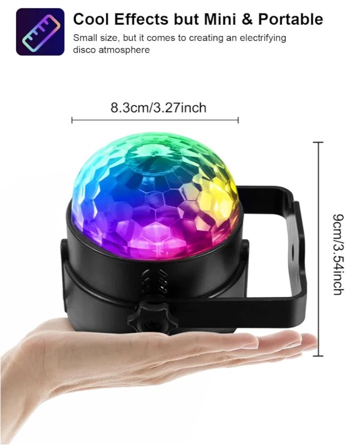 Pack de 2 luces para fiesta activadas por sonido con control remoto