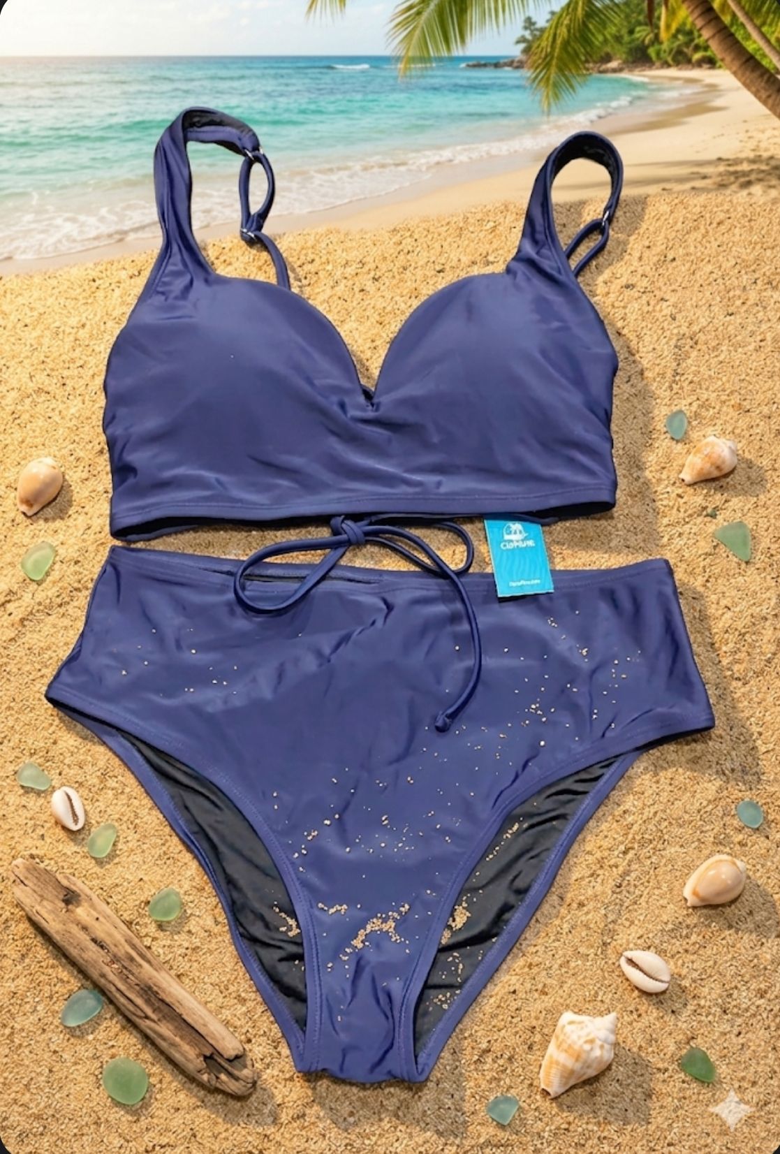 Traje de baño 2 piezas | Azul marino 