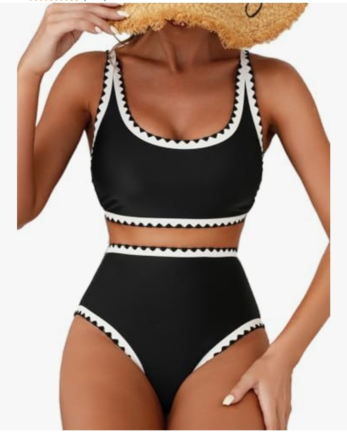 Traje de baño 2 piezas | blanco y negro 