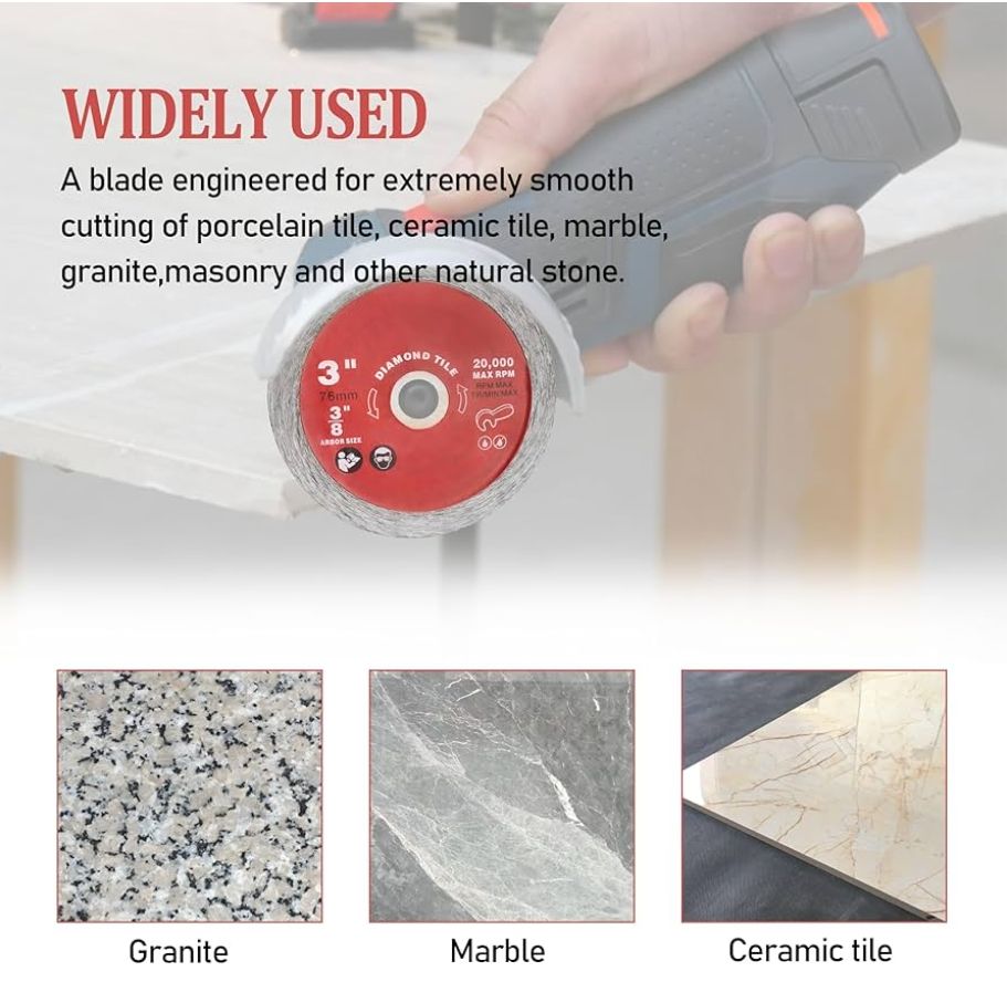 Hoja de azulejo de diamante de 3 pulgadas