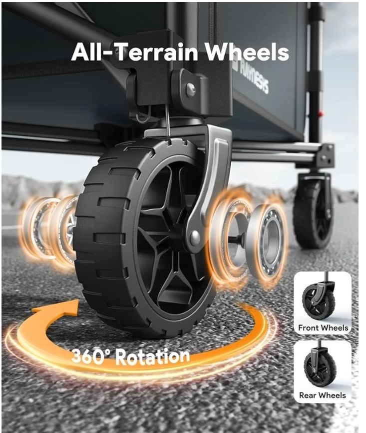 Carro plegable con ruedas de 200 libras 