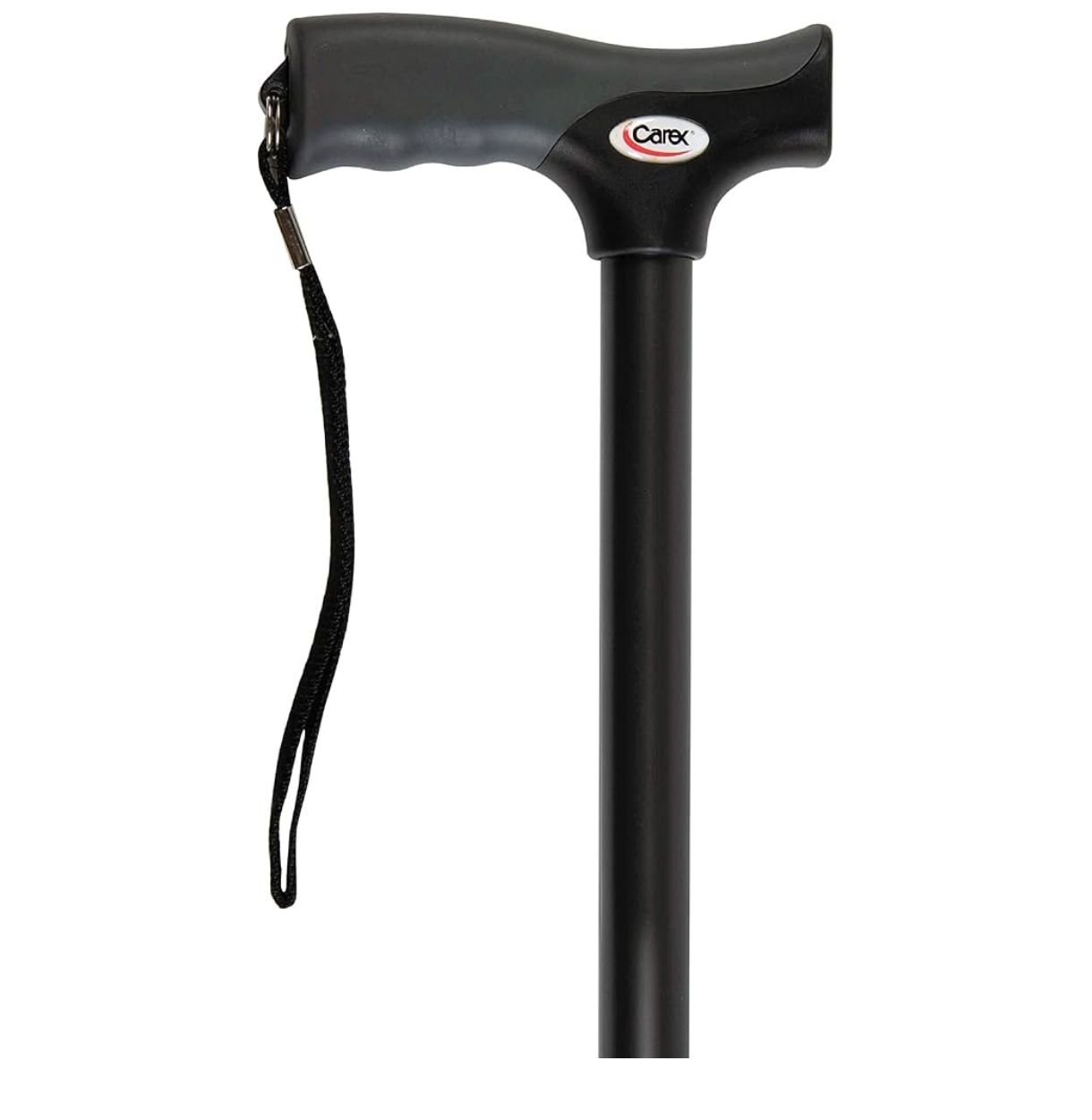 Bastón Carex con empuñadura suave, negro