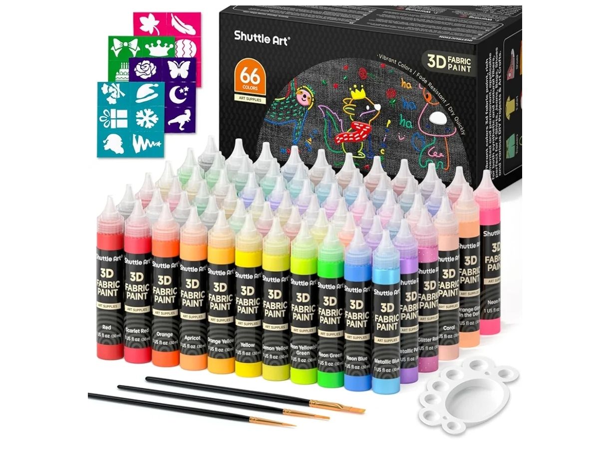 Shuttle Art: Pintura de tela de 66 colores