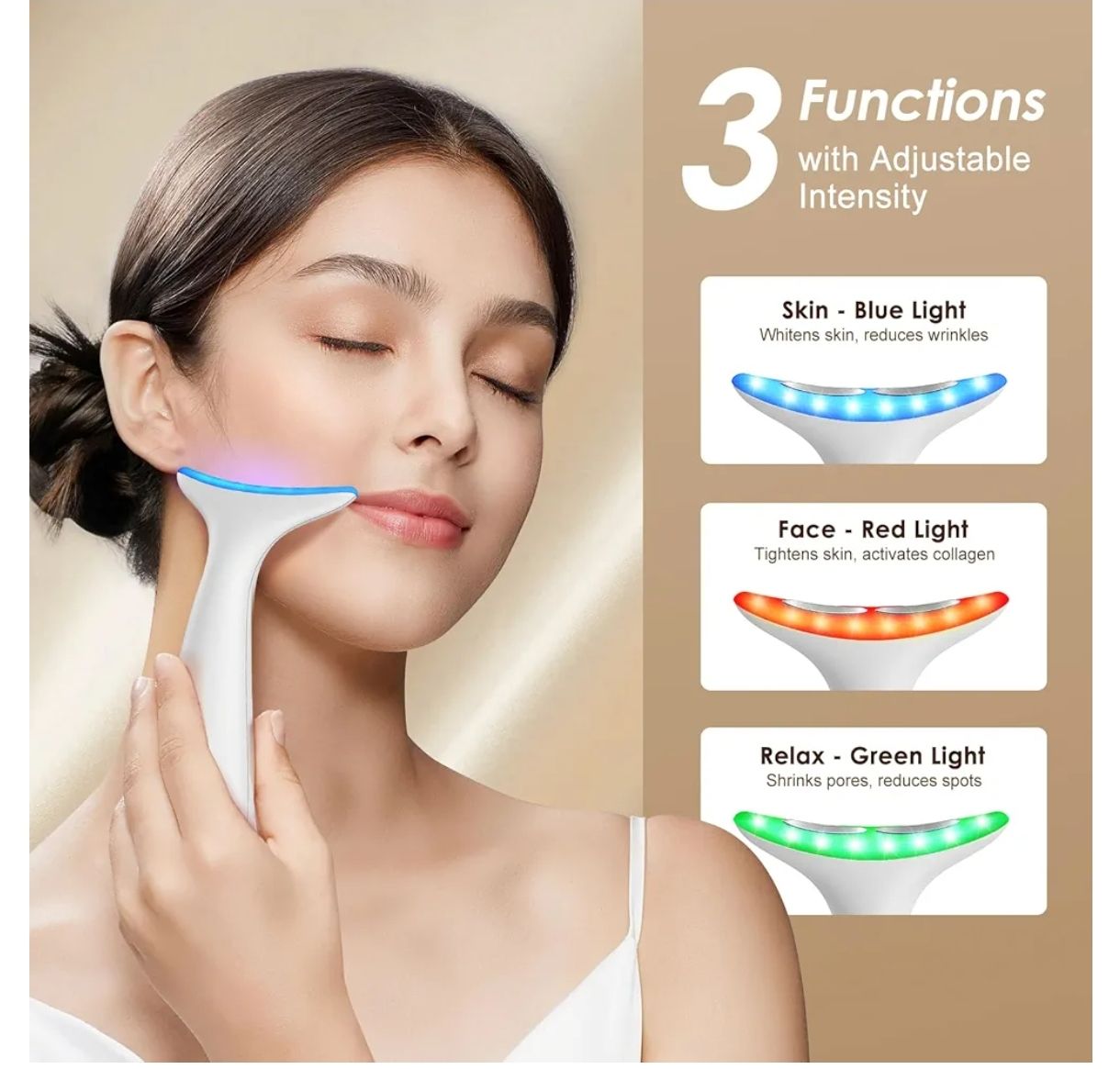 Masajeador facial y de cuello para cara, cuello