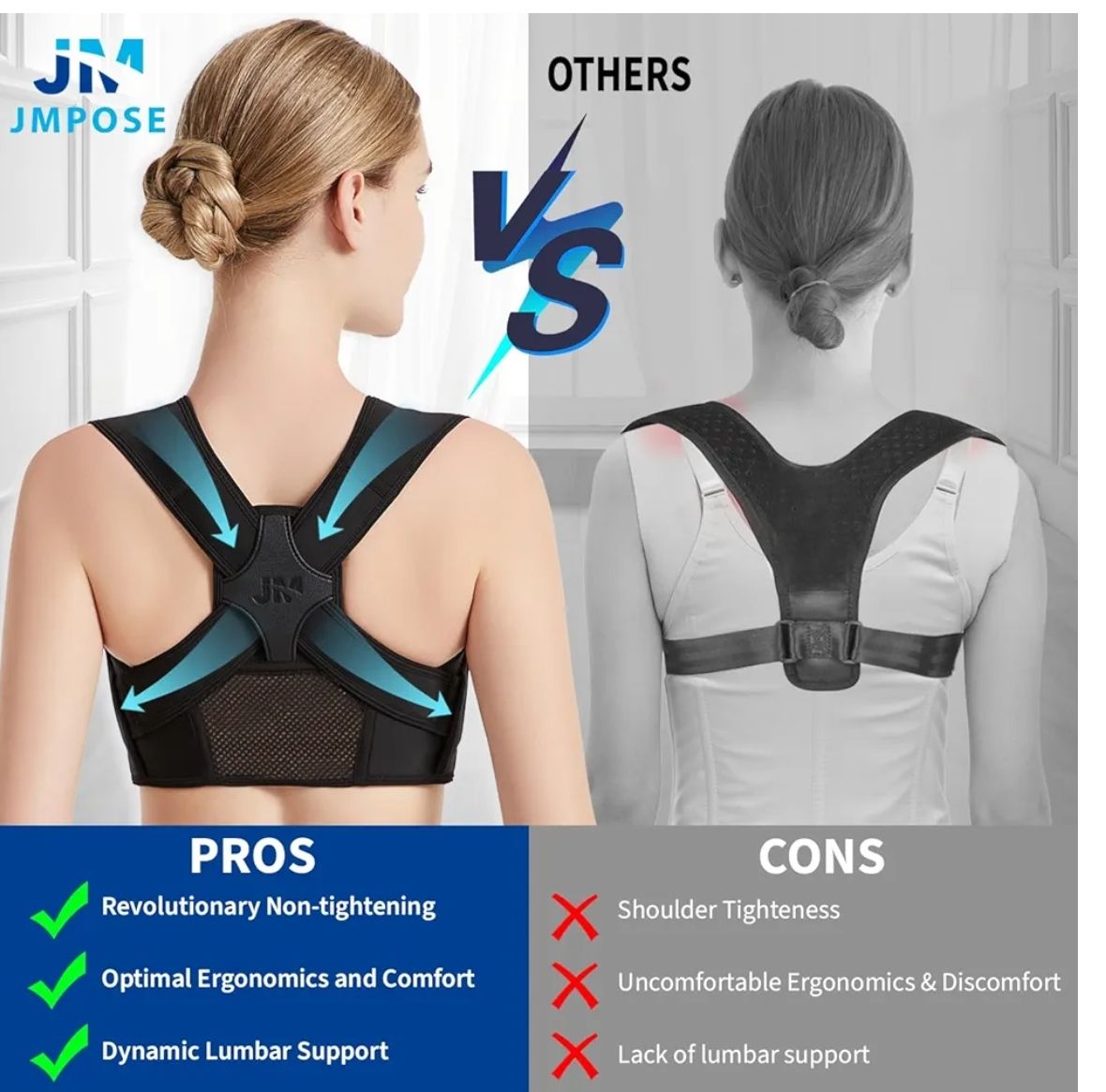 Corrector de postura para soporte de espalda