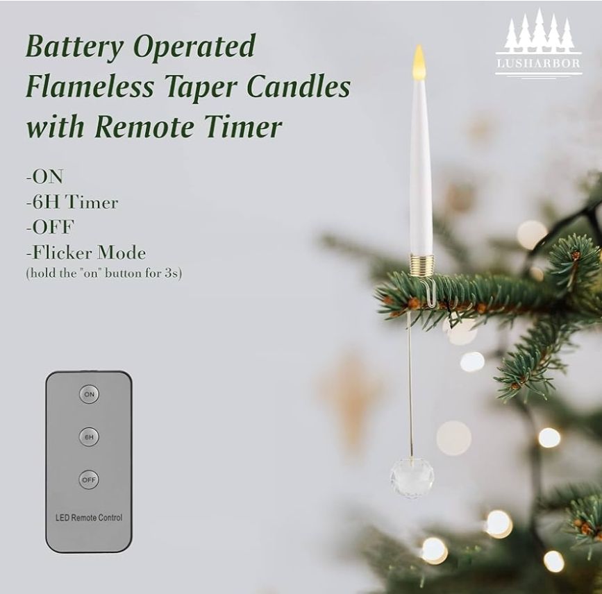 Velas de árbol de Navidad LUSHARBOR