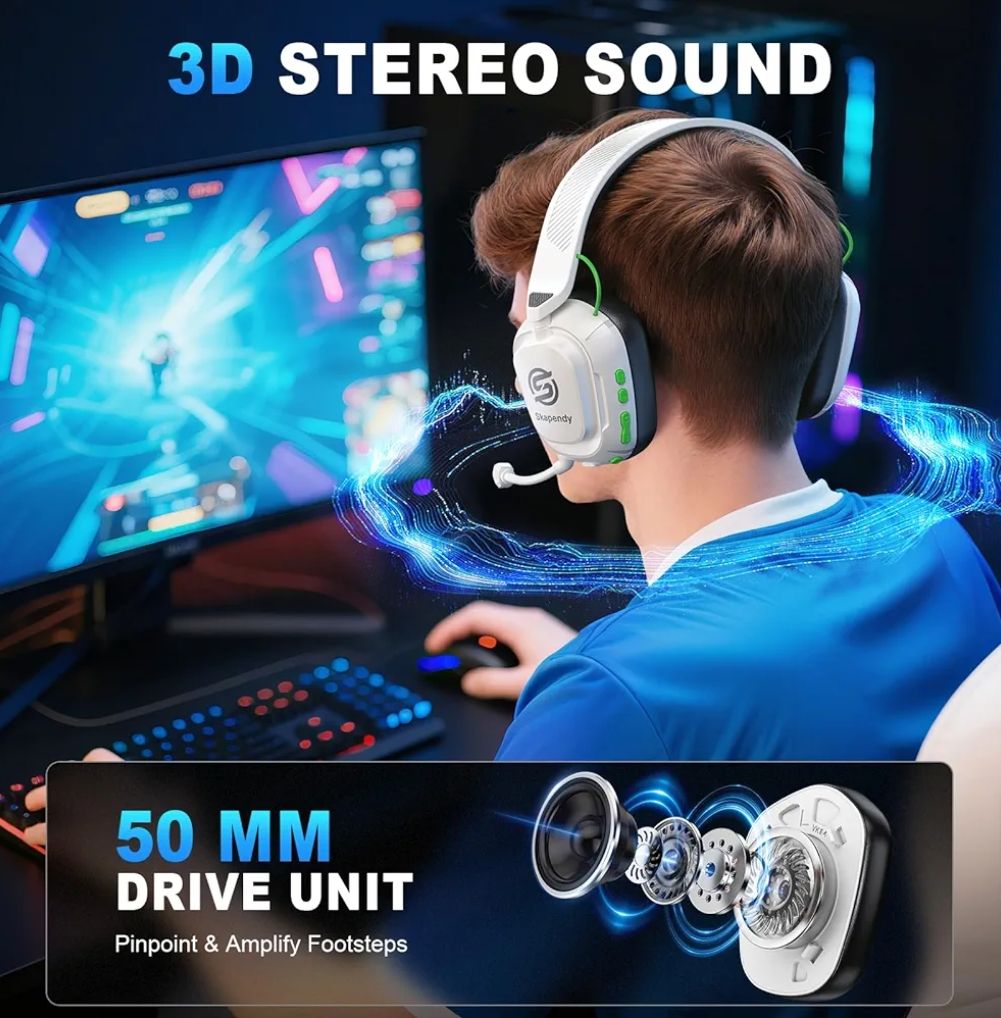 Audífonos Gaming Inalámbricos 2.4GHz