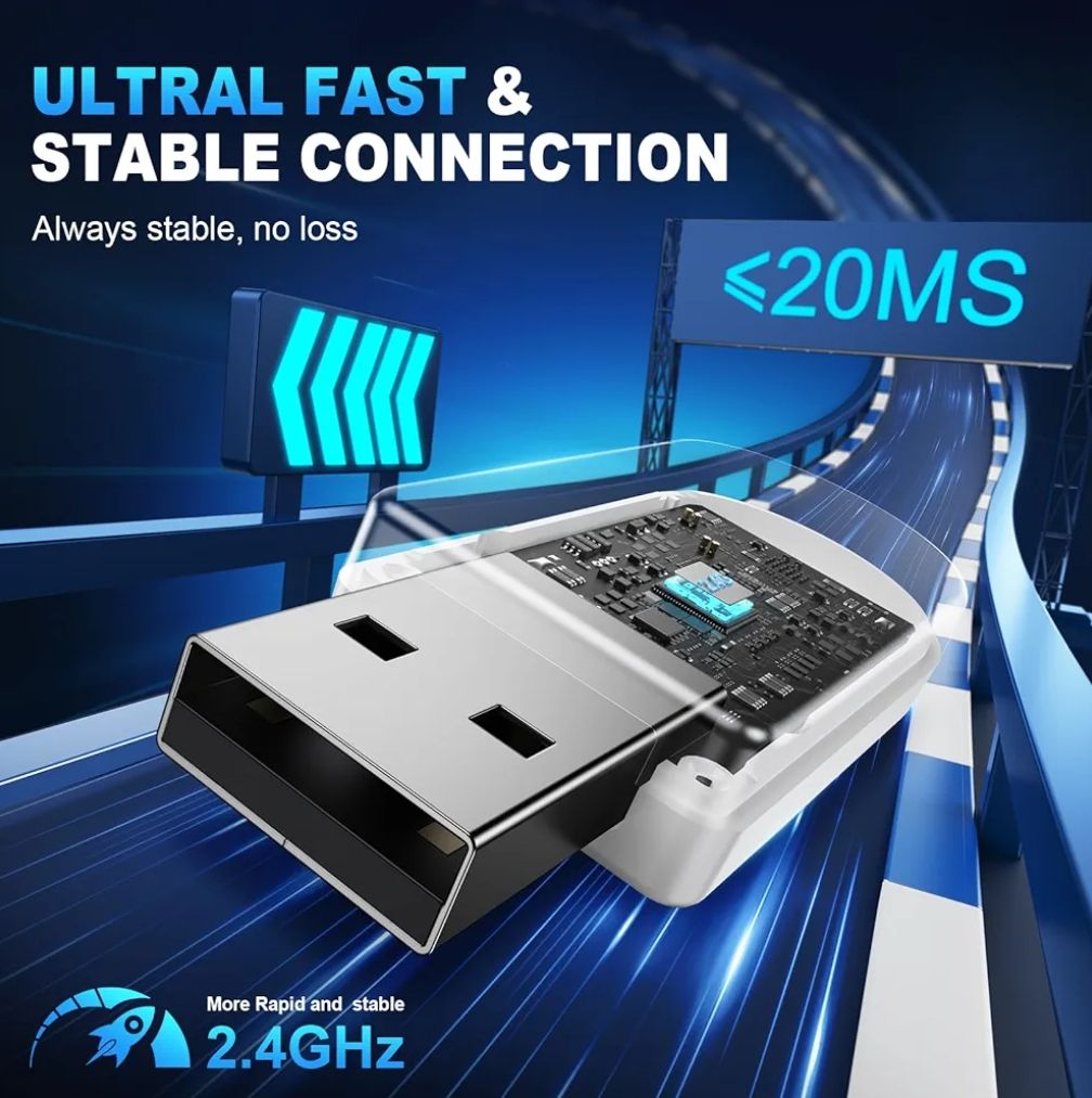 Audífonos Gaming Inalámbricos 2.4GHz