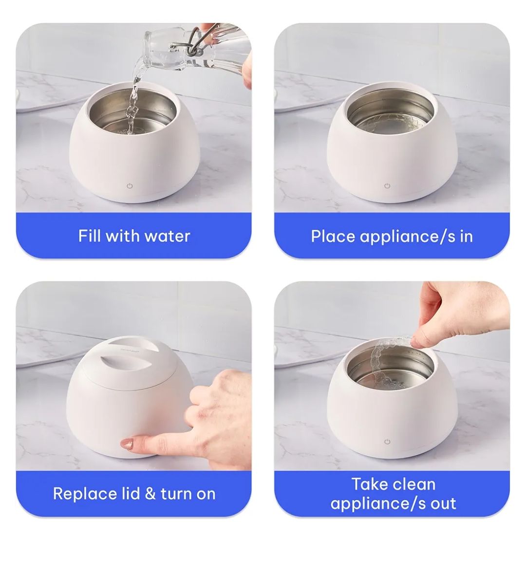 Limpiador ultrasónico de cápsulas