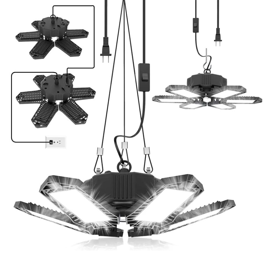 SEOBIOG Paquete de 2 luces de garaje enchufables