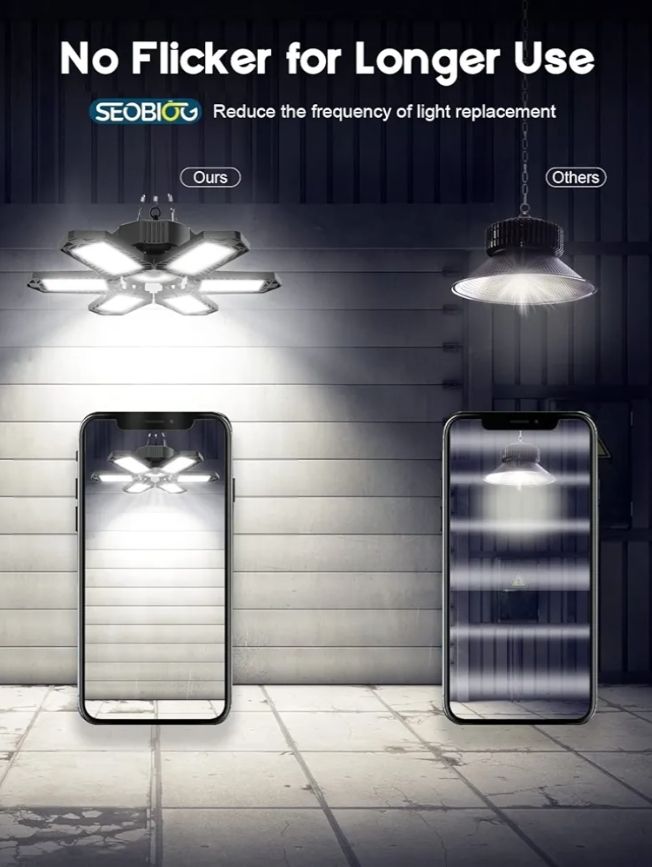 SEOBIOG Paquete de 2 luces de garaje enchufables