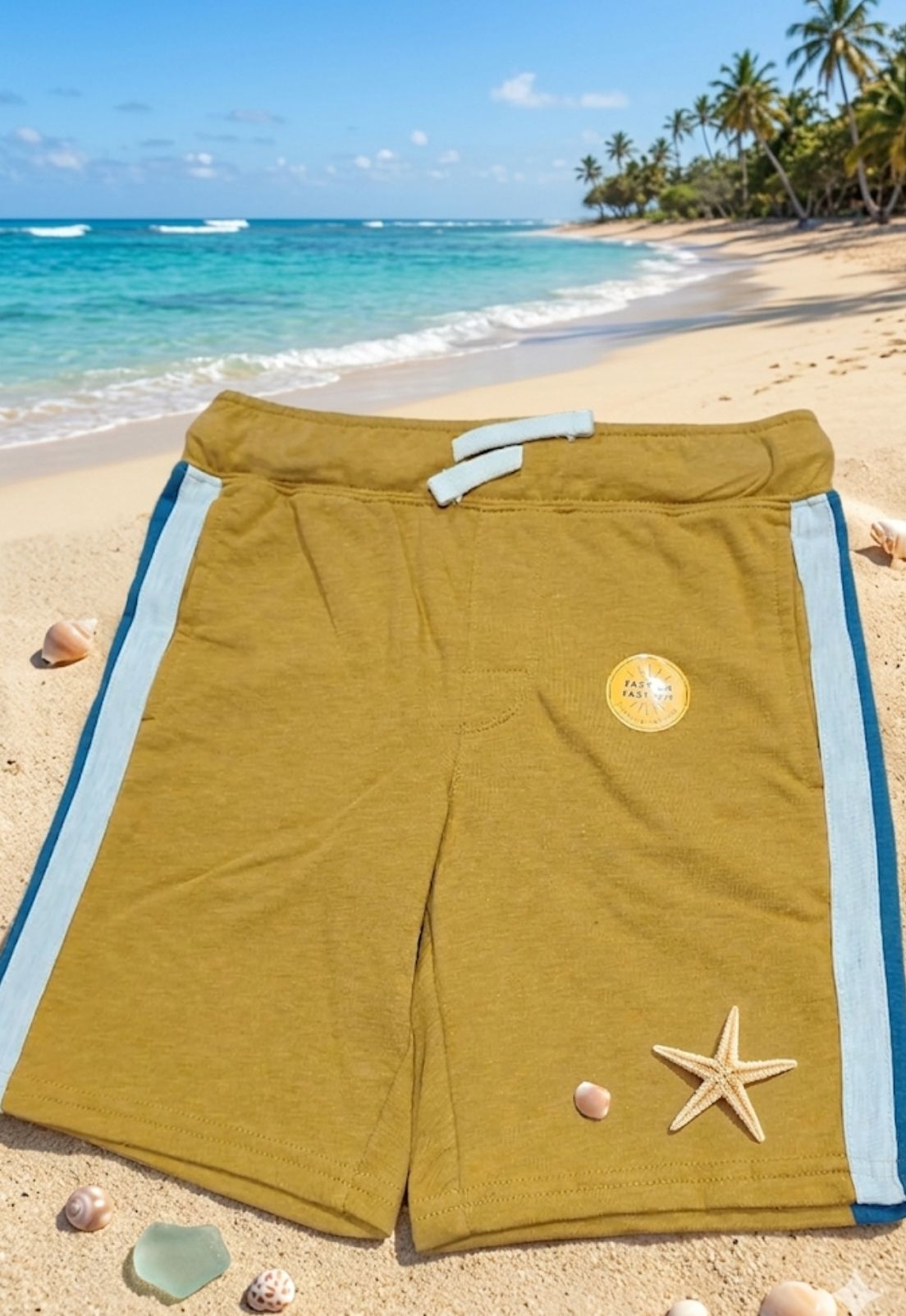 Short playero para niños con bolsas 