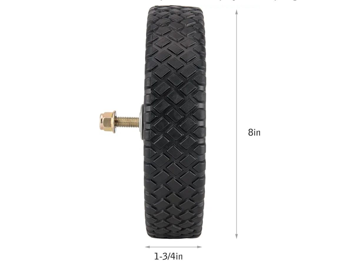 ASDFGHT Ruedas cortacésped de empuje de 7 pulgadas