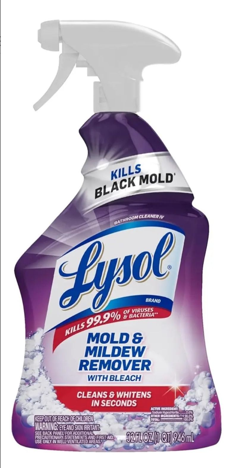 Lysol Spray Eliminador De Moho Y Mildiu Con Lejía, Desinfect