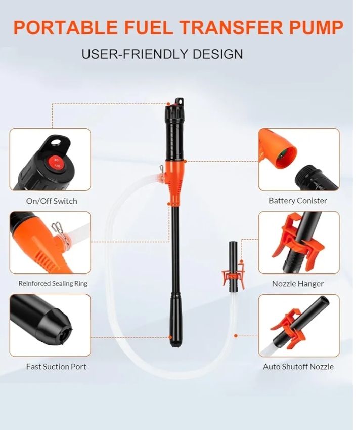 Bomba de transferencia de combustible portátil de 3.0 GPM