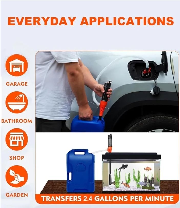 Bomba de transferencia de combustible portátil de 3.0 GPM