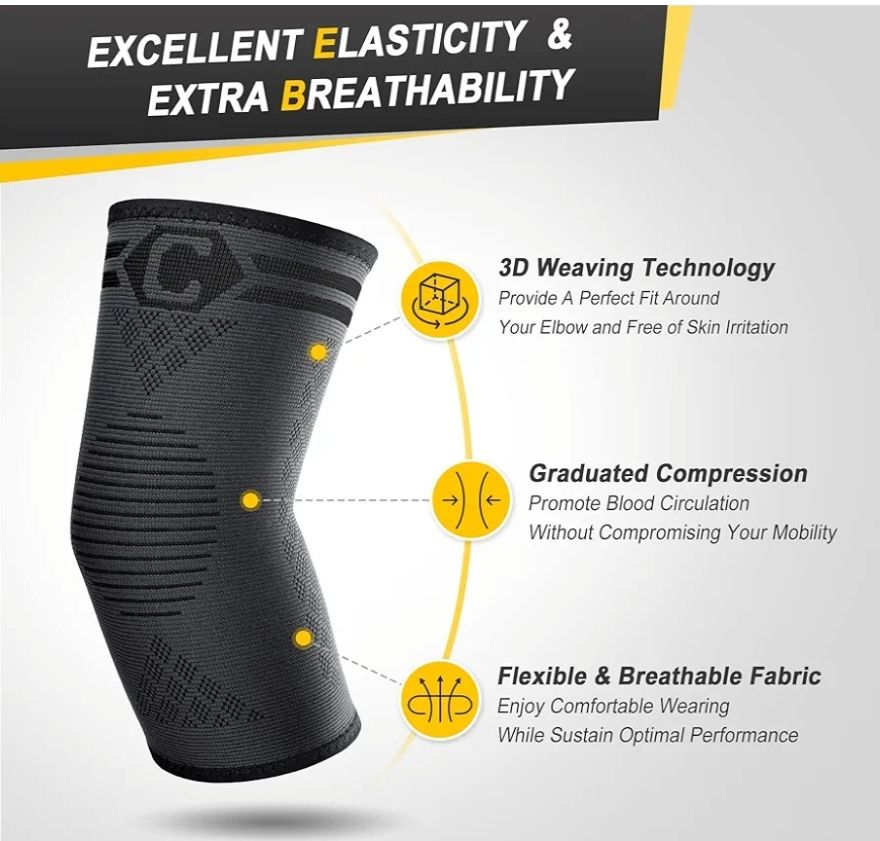 CAMBIVO 2 pares de coderas de tenis para mujeres y hombres