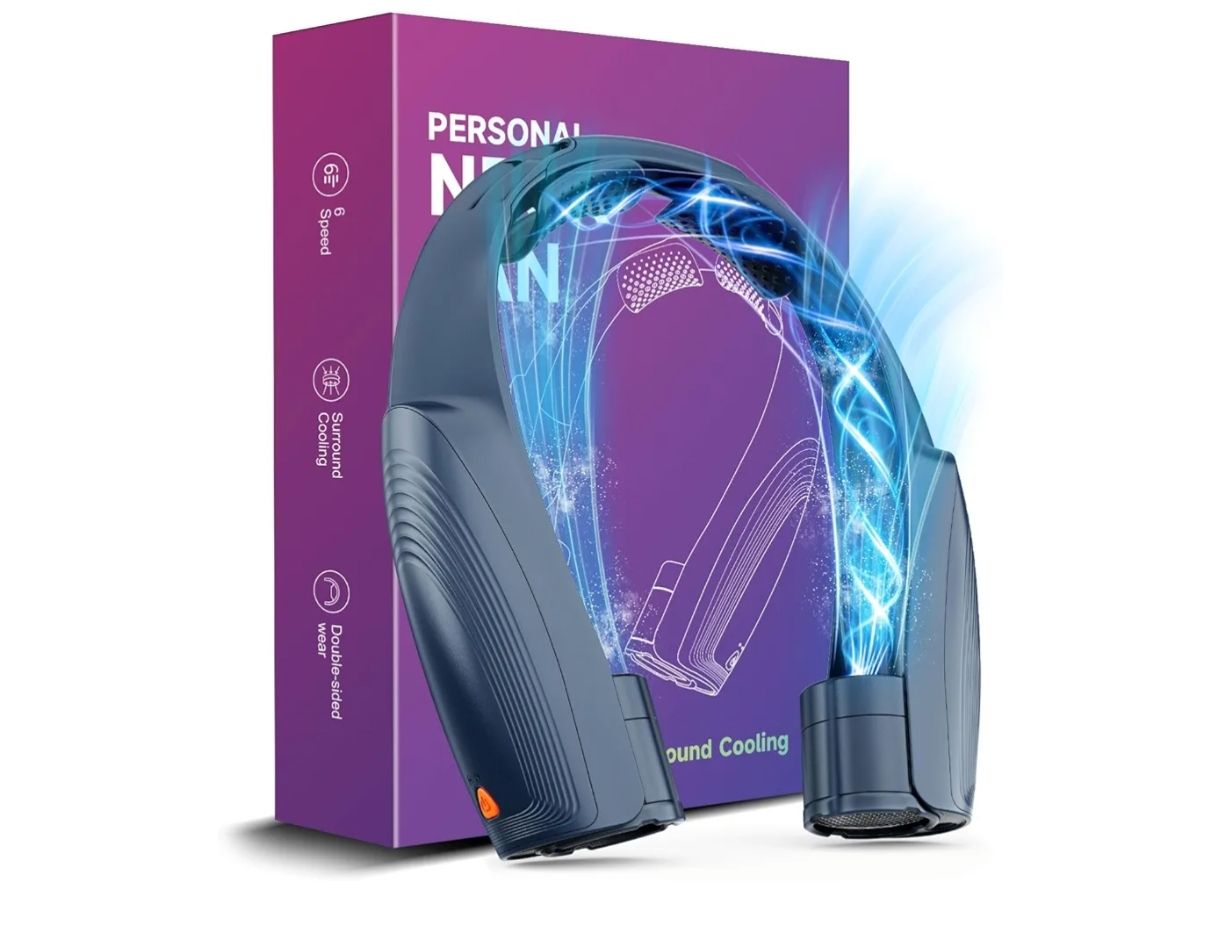 AI - Ventilador de cuello portátil con 6 velocidades