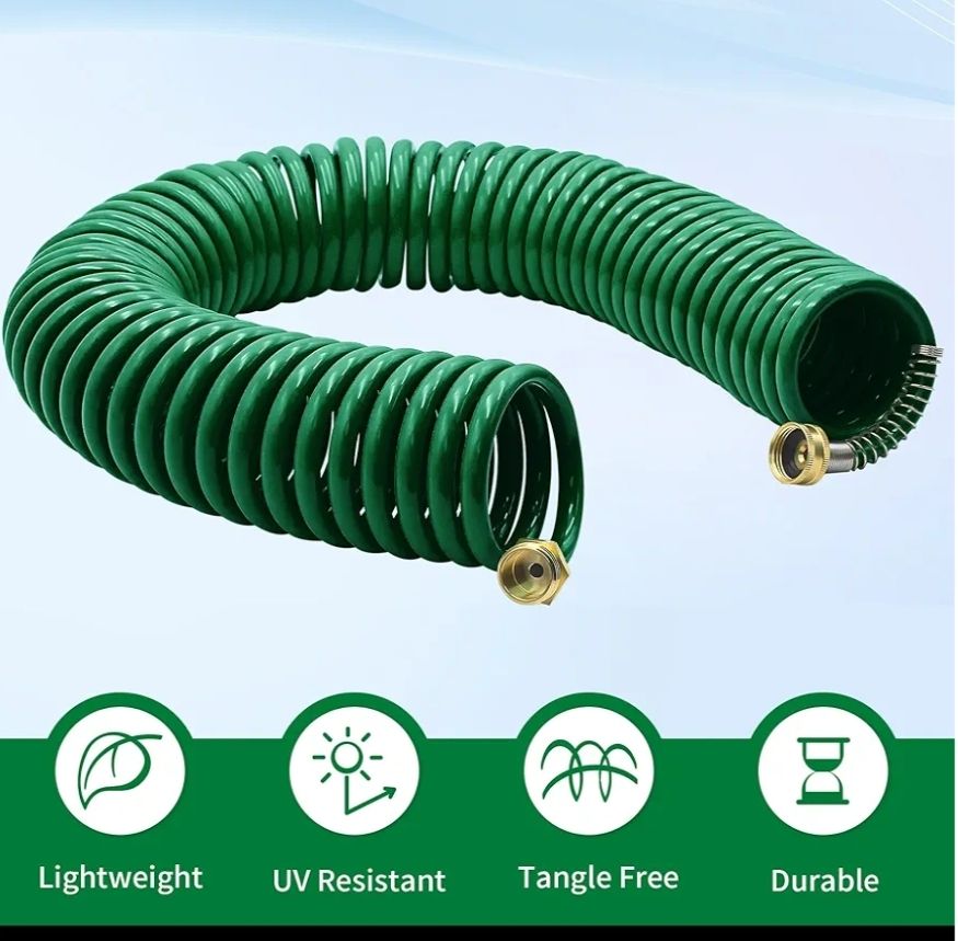 AUTOMAN - Manguera de jardín de bobina de 50 pies