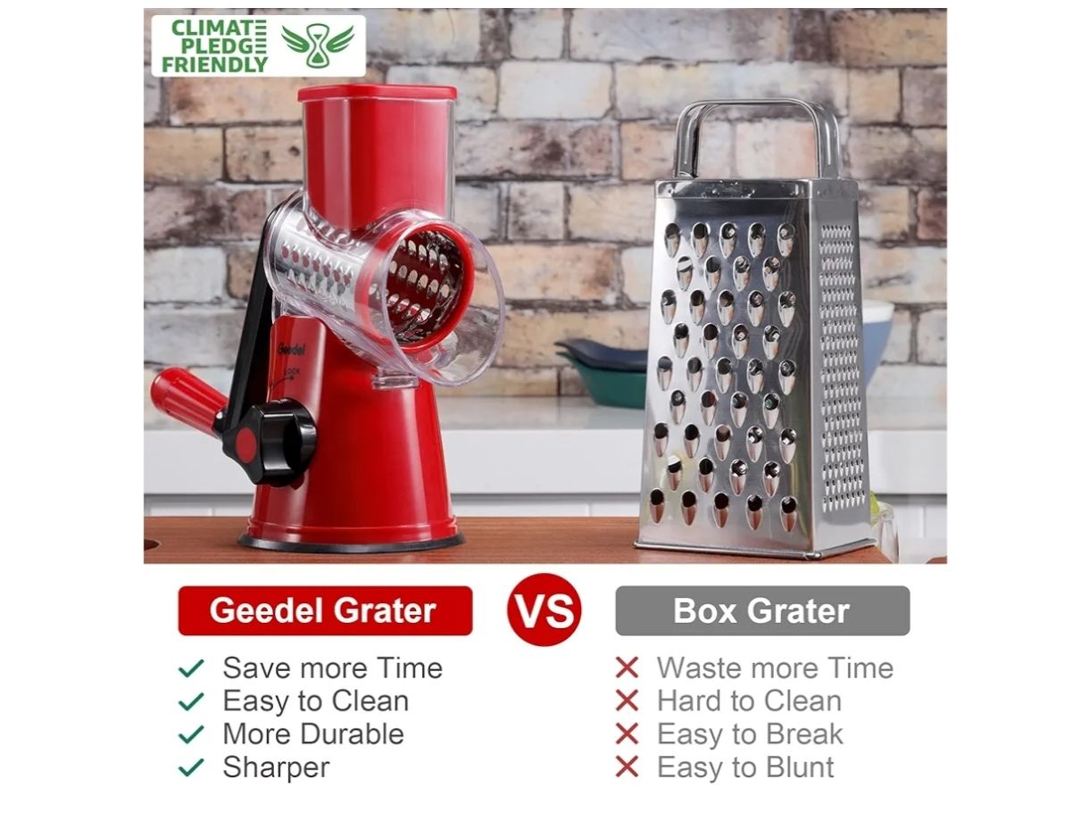 Geedel Rallador de queso giratorio