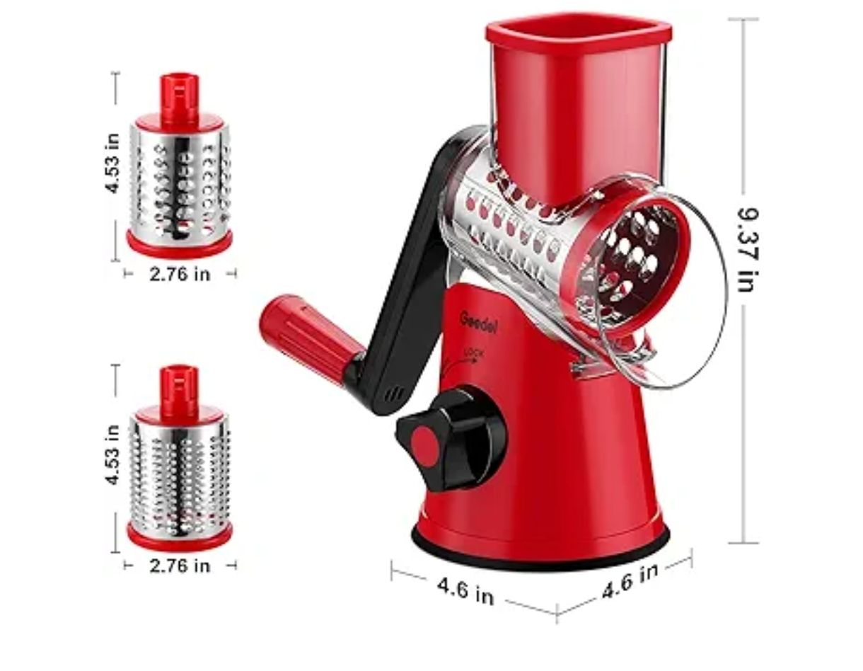 Geedel Rallador de queso giratorio