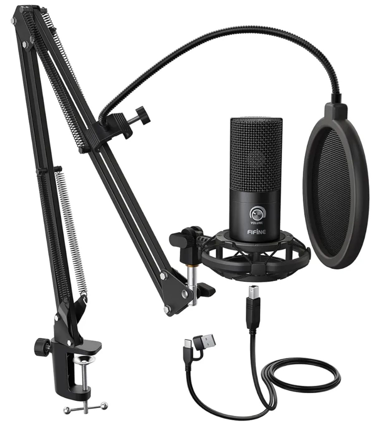 Fifine Micrófono USB Condensador de Estudio