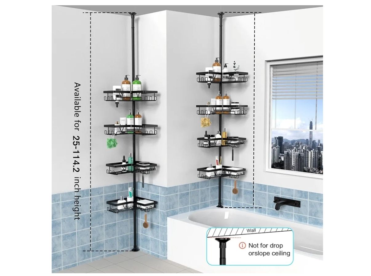 KEGII Estante Esquinero de Ducha 