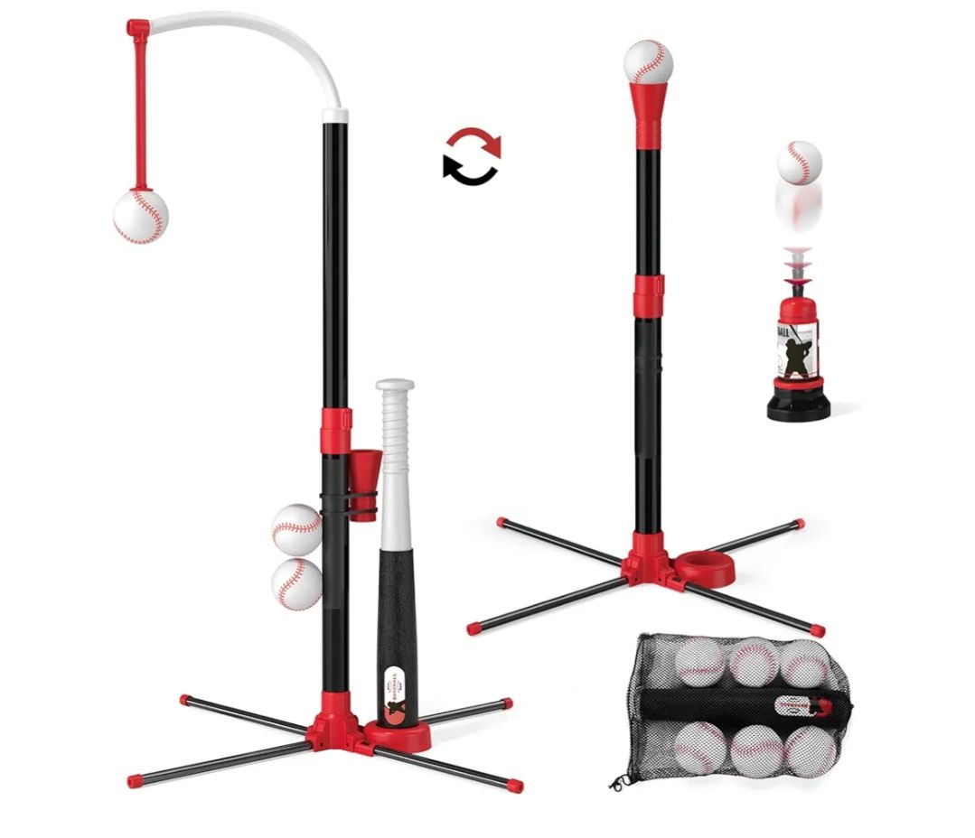 Juego de bolas en T 3 en 1, altura ajustable