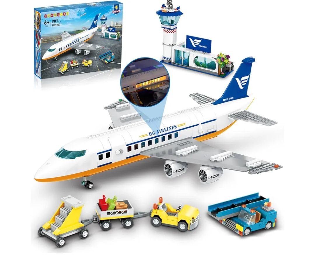 HOGOKIDS - Juego de construcción de aviones de pasajeros
