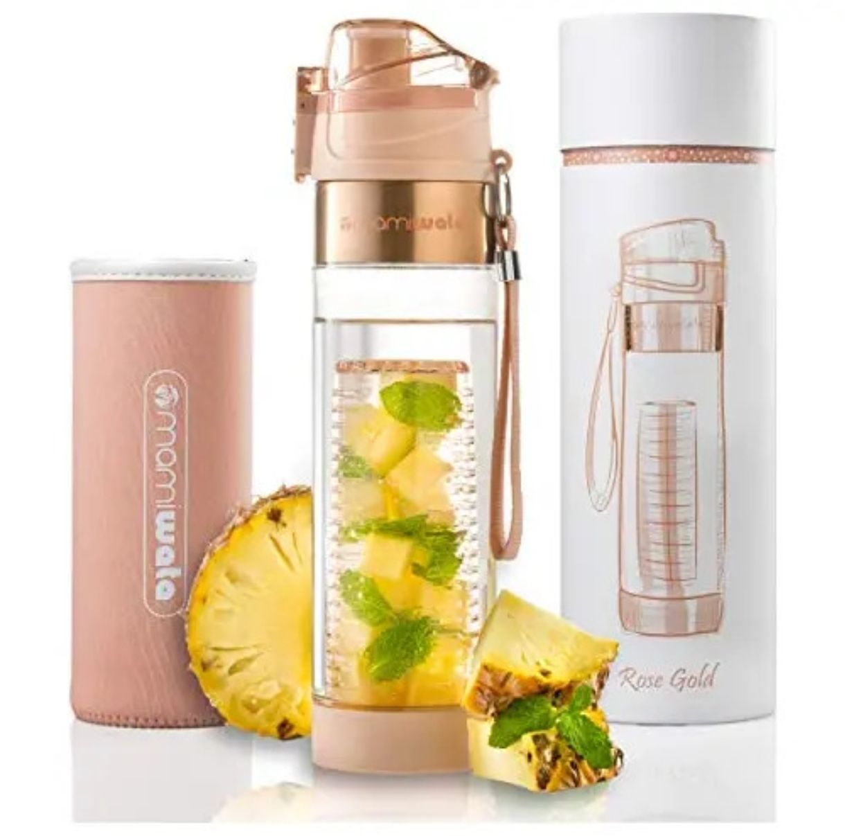 Botella De Agua Con Infusor De Frutas Mami Wata, Diseño Único