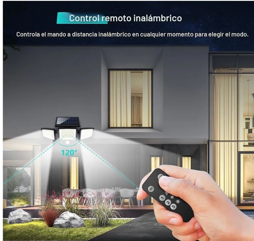 Tuffenough Luces solares para exteriores de 2500 lm