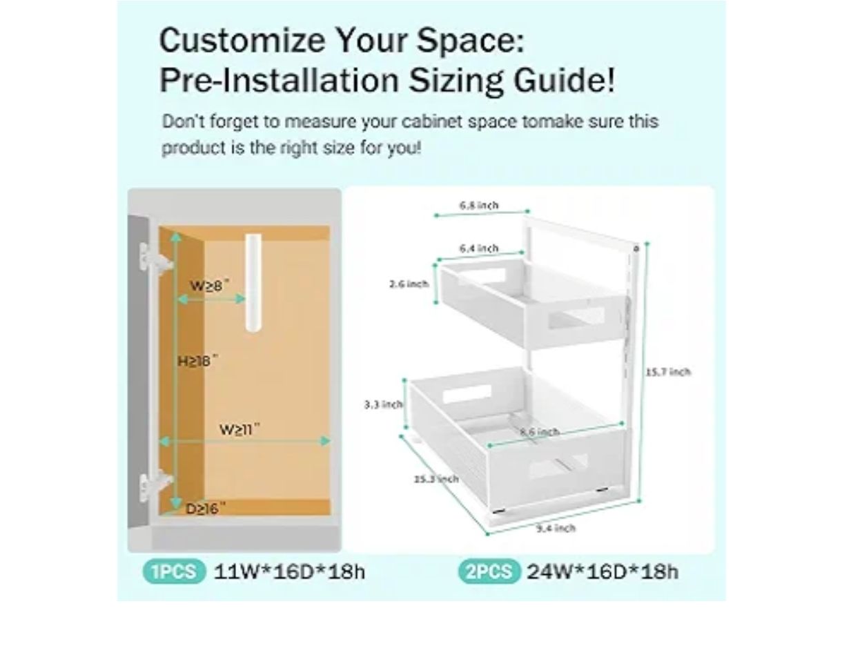 Organizador para debajo del fregadero,