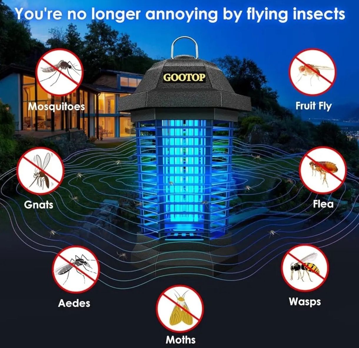 Lámpara Insecticida Gootop Zap T6 Pro Led Colgable