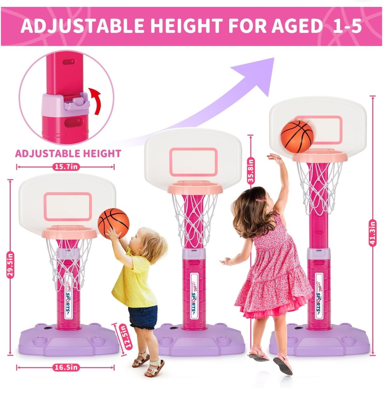 Canasta de baloncesto para niñas