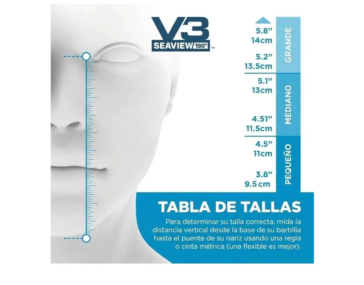 Seaview 180 V3 Máscara de Snorkel para Adulto